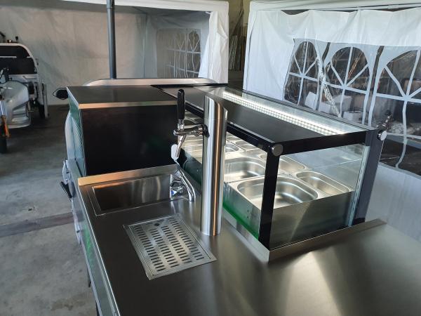 mobile Kühltheke, Saladette, möbiler Getränkekühlschrank